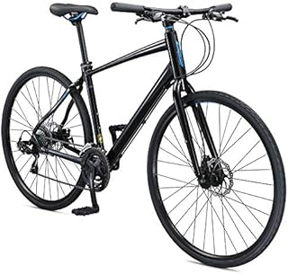 Schwinn Vantage F3 Mens/Womens Sport Hybrid Bike, 21-Speed Drivetrain, 55cm/Small Aluminum Frame, Flat Bar, Disc Brakes, Smooth Ride Technology, Black