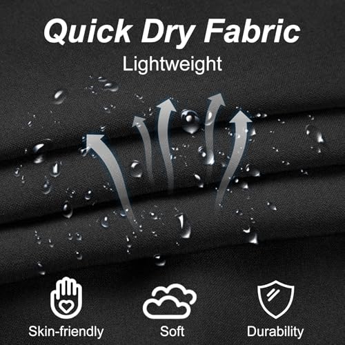 Image of Mens Swim Trunks with Compression Liner 2 in 1 Quick Dry Swimming Shorts Swimwear Bathing Suits with Pockets