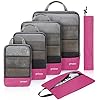 Cubes de Rangement Compressibles avec Sac a Chaussures de Voyage et Sac a Linge Organiseur de Valise Sac de Rangement Extensible pour organiser vos bagages de voyage organiseur de bagages