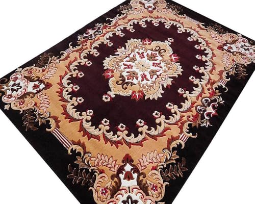 Image of Soft Thick Geometric Acrylic Washable Anti Skid Carpet. for Living Room Bedroom. Hall Size 7 x 10 feet (150X210 Cm) Multi D15