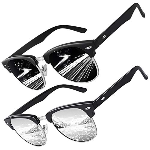 CGID MJ56 Retro Vintage Zonnebril in trendy jaren 60 browline-stijl met markant halfmontuur zonnebril, brillen trends 2019