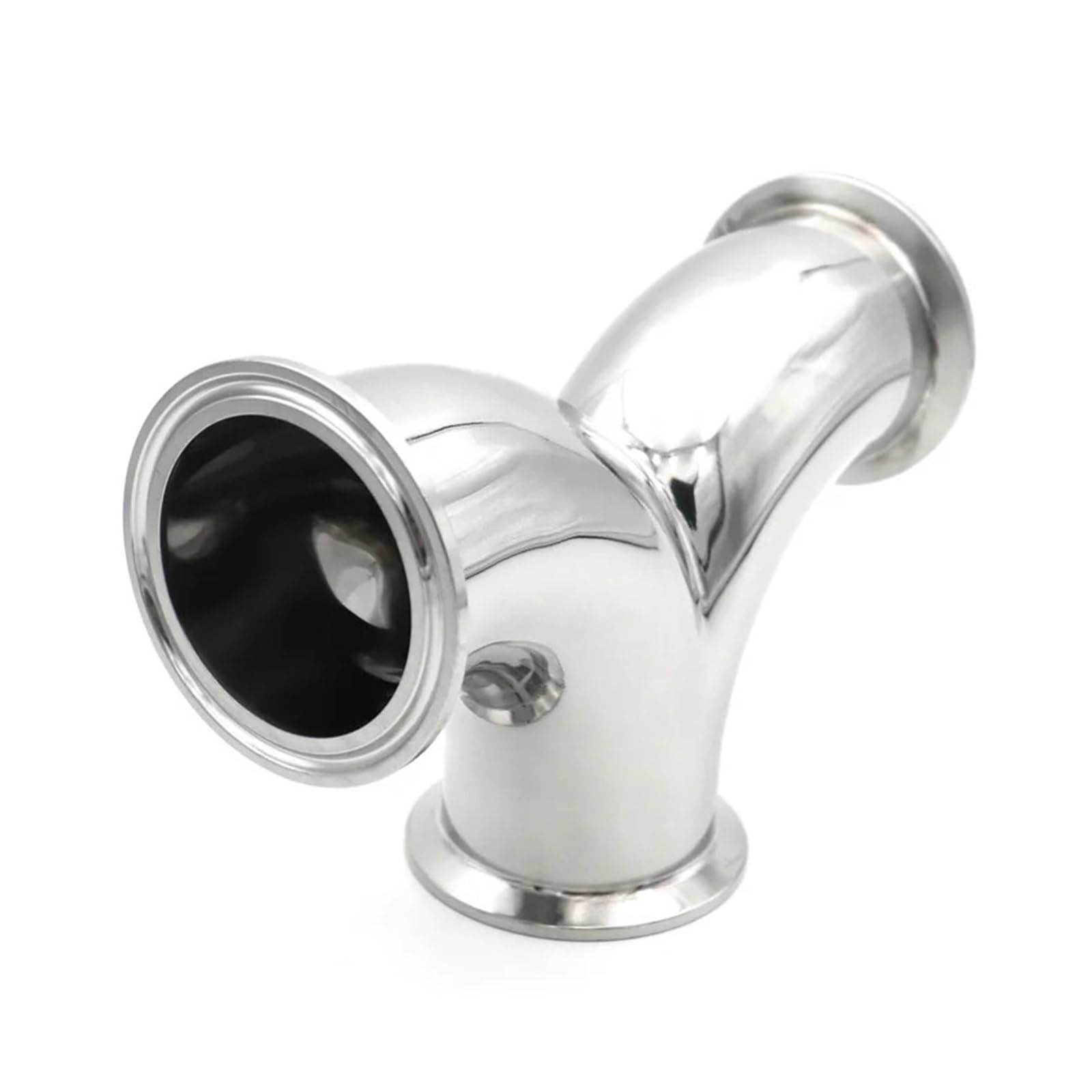 1.5" 2" Tri Clamp Tee Y Type SS304/316L Stainless Steel Pipe Fitting Double Elbow Tube OD 38 51mm Beer (1.5 inch,SS304)