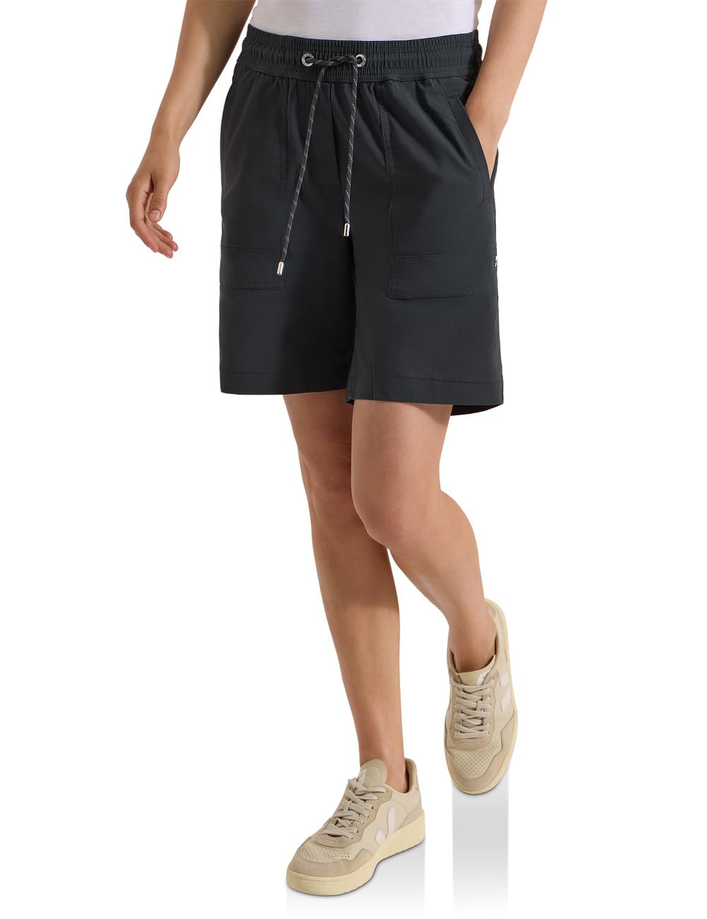 Cecil Mid Waist Straight Leg Shorts in Loose Fit Palm Breeze Green XL