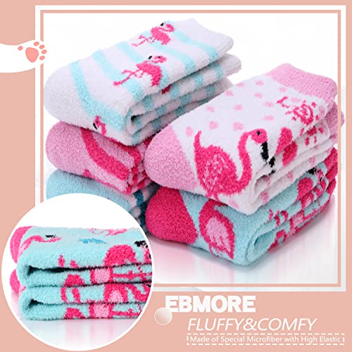 Image of EBMORE Womens Fuzzy Socks Fleece Fluffy Cabin Plush Warm Sleep Soft Cozy Winter Adult Socks
