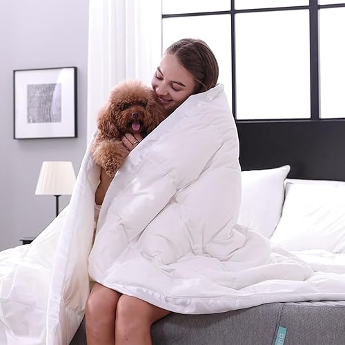 Miniatura 7 de APSMILE Manta ligera de plumón refrescante, edredón de plumón refrescante de verano, tamaño California King, ultrasuave, transpirable, delgado,