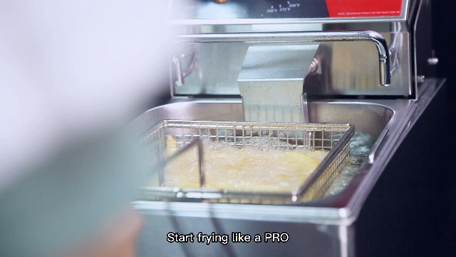 CROSSON 8L Elektrische Fritteuse - 3250W Profi-Fritteuse Mit Abnehmbarem Ölbehälter Für Gastronomie & Zuhause