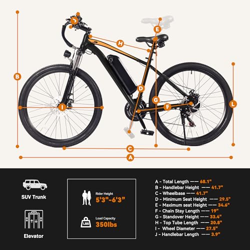 Image of Qlife Electric Bike for Adults /Teens Racer, 20+MPH 21-Speed Peak 1200W Brushless Motor Adult Electric Bicycles, 48V 10.4Ah Removable Battery Mountain Ebike, Up to 55 Miles, 27.5X2.1 Tire E Bike