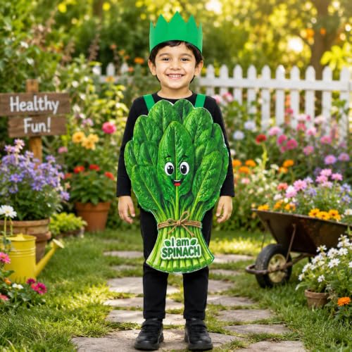 Image of Raj Costume Kids Fruit & Vegetable Fancy Dress Costume | Soft Felt Fruit and Vegetable Cutout Costume for Boys & Girls | School Annual Function