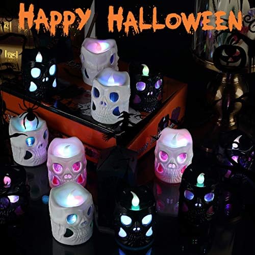 Halloween Lights LED Battery Operated 3D Halloween Lights, Halloween Skeleton Lights Decoration Indoor Outdoor Home Garden Holiday Party(12 Pack)