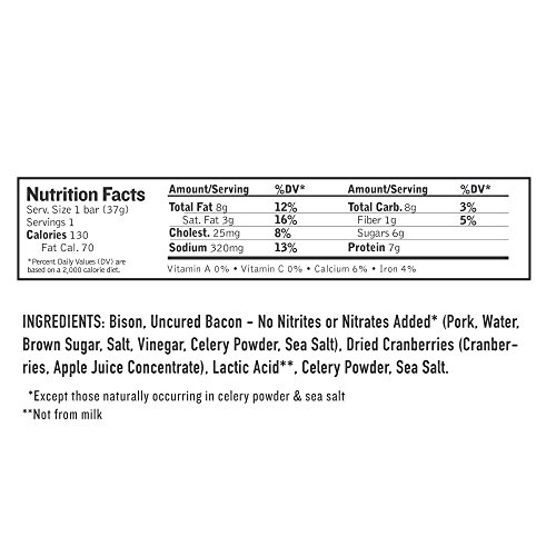Epic Provisions, Bison Bacon Cranberry Bar, 1.3 Ounce (Pack of 5) image 5