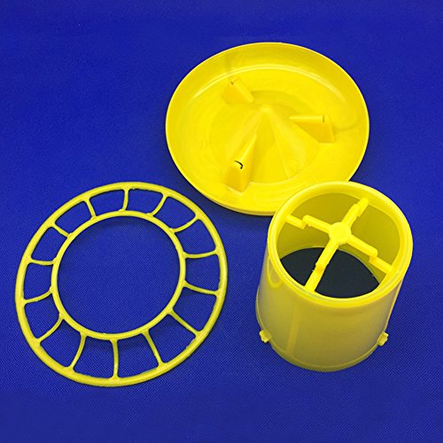 HMOCNV Poultry Feeder Small Chicken Pigeon Feed Barrel Bird Drinking Chicken Feeding Bucket Poultry Diet Tool YellowBest