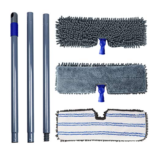 Masthome Microfiber Flip Mop, Flat Dust Mop With 4 Washable Mop Pads And 1 Cleaning Scraper, Dual-Action Wet Dry Mop For Hardwood Laminate Ceramic Marble Tile Floor Cleaning thumb #6