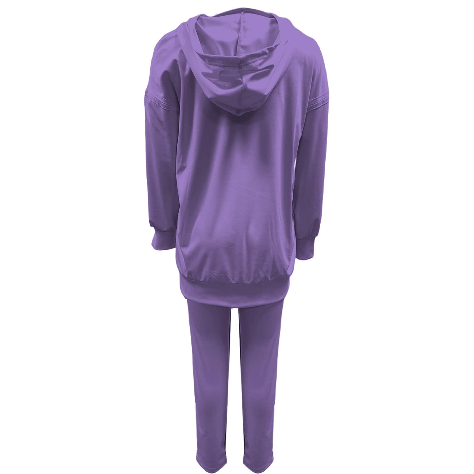 Générique Tuta da donna, con cappuccio, con cerniera, traspirante, casual, per corsa, palestra, fitness, pantaloni aderenti, vestibilità aderente