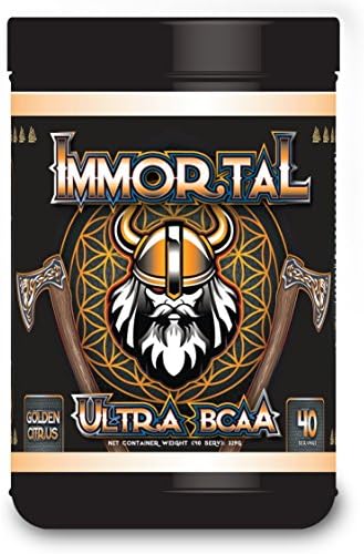 Immortal - Ultra BCAA (Golden Citrus) Majestic BCAA - Legendary Flavor- 40 Servings - Rebuild - Restore - Recover - Odin Commands You!