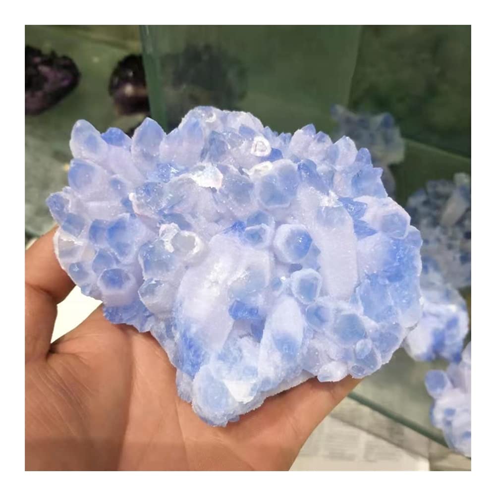 Salud y hogar Natural racimo de cristal azul muestra mineral decoración de la boda acuario