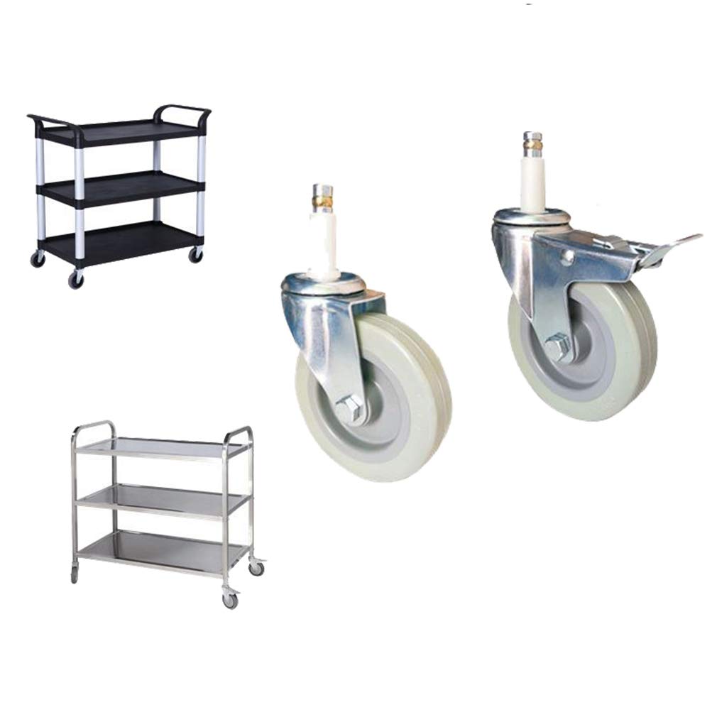 Universal-Bürostuhlrollen, 4er-Set, 4-Zoll-Lenkrollen mit M11-Dübel, geräuscharm, Gummimanschette, Tragkraft 280 kg, ideal für Küchen- und Hotelwagen.