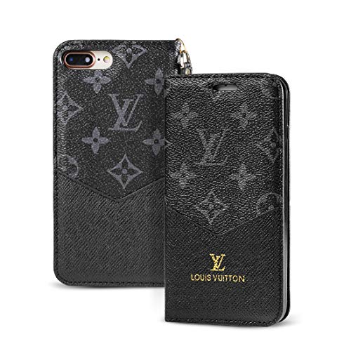 Luaferi iPhone 11 Funda,Móvil Carcasa por iPhone 11 Pro, iPhone 11 Pro MAX, iPhone X/XS/XR/XS MAX Estuche con Cartera Tarjetas Magnetico Flip Protector por iPhone 7/8plus (iPhone 6plus/6splus, Negro)