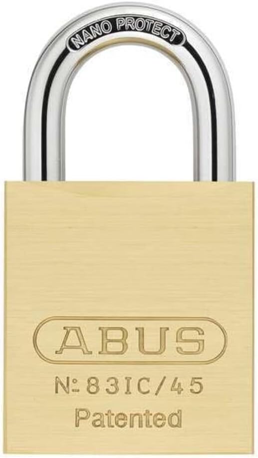 83IC/45 S2 SFIC Small Format Interchangeable Core Brass All Weather Rekeyable Padlock w/o core with 1-Inch Shackle