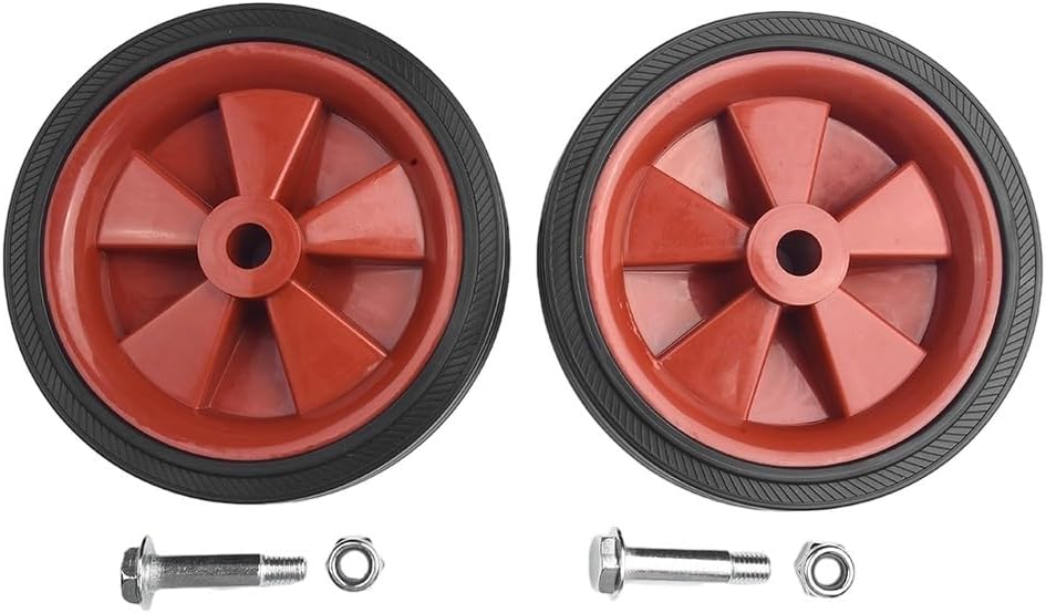 2PCS Air Compressor Wheels, Air Compressor Caster Wheel Replacement Absorption Non-Slip 5-6inch Shockproof for Air Pumps, Oil-Free Machines(6inch)