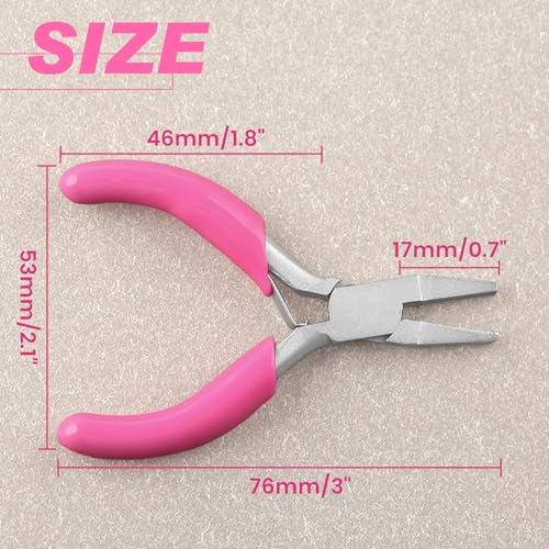 Image of Mini Duckbill Pliers for Jewelry Making - Small Flat Nose Pliers, Slim Line Precision, Ideal for Beading Wire & Bending