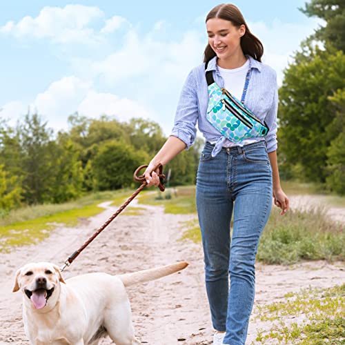 FIOBEE Fanny Packs for Women Fashionable Crossbody Belt Bag Waist Pack Waterproof Running Fanny Pack Women Girls with Adjustable Strap for Travel Walking Hiking Cycling, Light Green