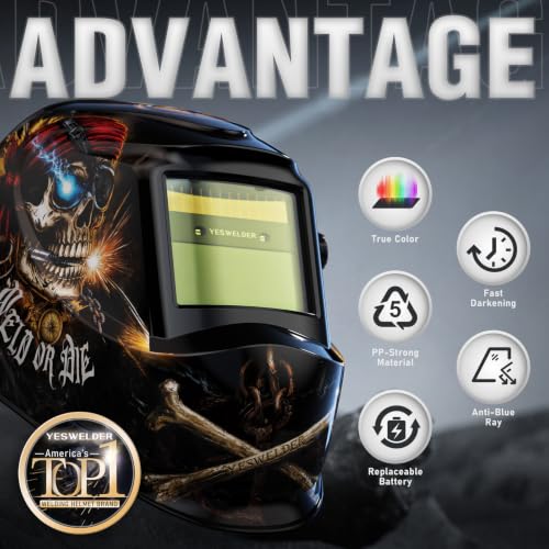Image of YESWELDER Auto Darkening Welding Helmet 1 /1 /1 /1 True Color, LYG-L600A