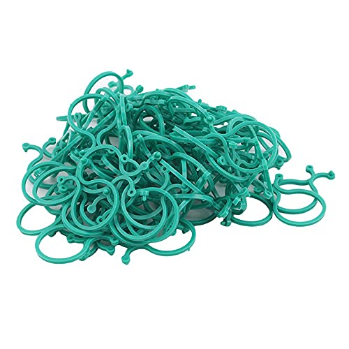MIGOGO 園芸 クリップ 50個/100個入り 支柱 接木 つる 誘引 結束 バンド 園芸用便利クリップ 園芸用具 ガーデニング 接ぎ木用ホルダー 結束 バンド (100個入り,グリーン)