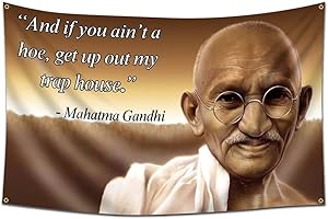 Furlista Gandhi Flag If You Ain't A Hoe Tapestry