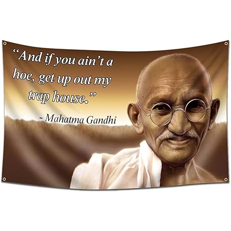 Furlista Gandhi Flag If You Ain't A Hoe Tapestry