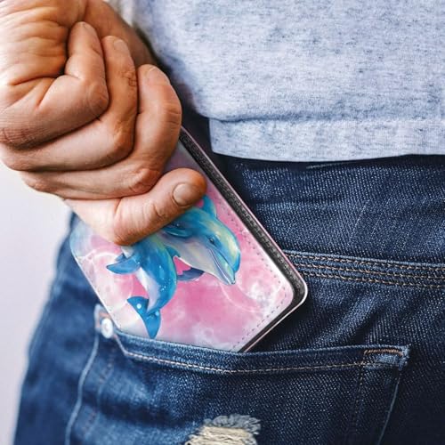 Image of Coldinair Dolohins Wallet for Boys 6-8,Cute Cartoon Wallet for Kids 8-10,Leather Bi-Fold Wallet Small Wallets Slim Coin Purse for Teens Little Boy