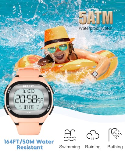 Beeasy Kids Watch for 5-15 Year Old Boys Girls Digital Watch Multifunctional 5ATM Waterproof Alarm Calendar Chronograph LED Wrist Watch for Children Student Kids Gift Idea4