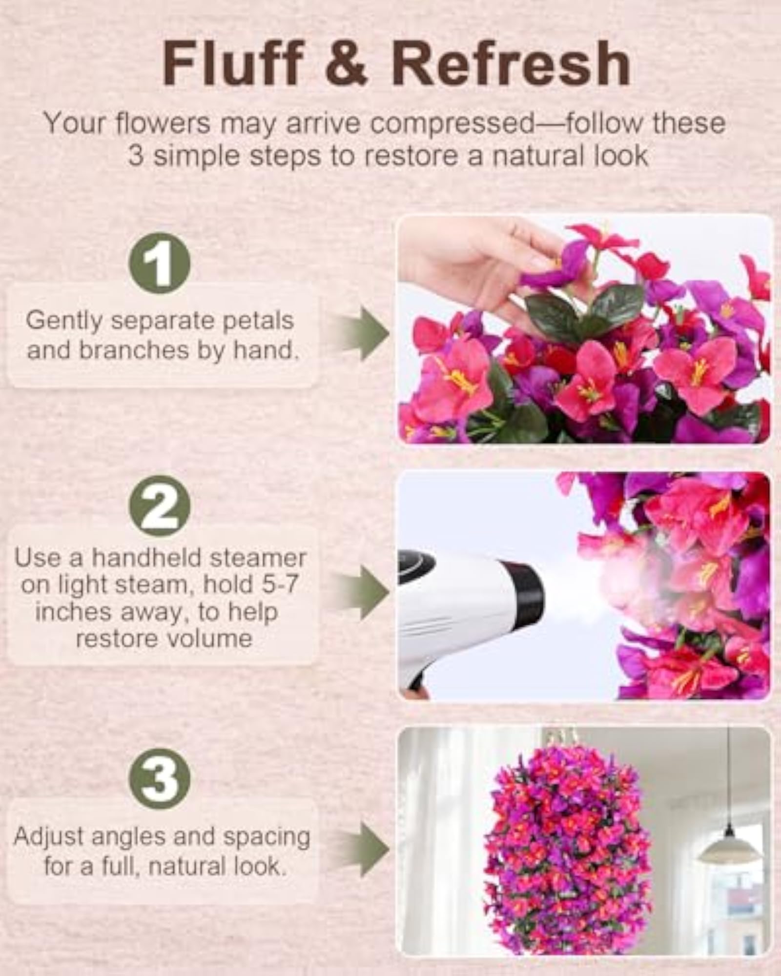 Artificial Bougainvillea Silk Flowers Bundle for Outdoors