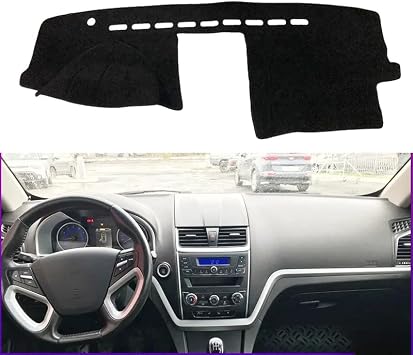 Car Dashboard Cover for Left Hand Drive Geely Emgrand EC7 2016 Facelift Carpet Dashmat Sun Shade Pad Car Styling Flannel All Black