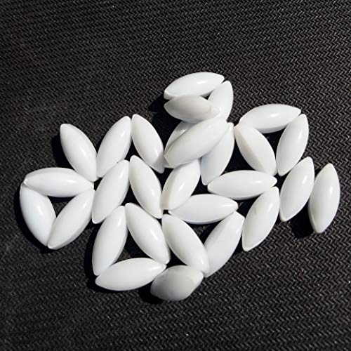 Ptfe Magnetic Stirrer Mixer Stir Bars White Color,Olive Shape, (Diameter 8Mm,Length 20Mm),Pack Of 10Pcs #TOP4
