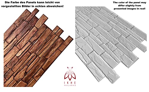 EURODECO | Panneaux muraux Décoratifs 3D 4 m² aspect pierre, 10 pièces, panneaux muraux, revêtement mural, panneaux de plafond, revêtement PVC, carrelage imitation tatouage mural – vue 2