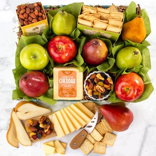 Golden State Fruit Sympathy Fruit Basket with Cheese and Nuts