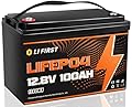 LiFirst 12V 100AH LiFePO4 Battery Group 31 Lithium Battery, Built-in 100A BMS and 15,000 Deep Cycles 10-year lifespan, Rechargeable Battery for RV,Camping, Trolling Motors, Marine, Solar Home Off-Grid
