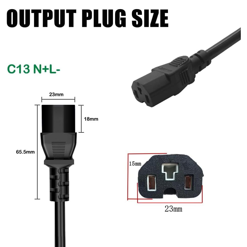 Spina C13 dell'uscita del caricatore della batteria di 60V 3A utilizzata per il caricatore astuto del pacchetto della batteria al piombo 60V 69V