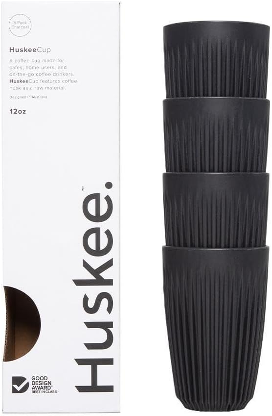 HuskeeCup (4-Pack) (Charcoal, 12oz)