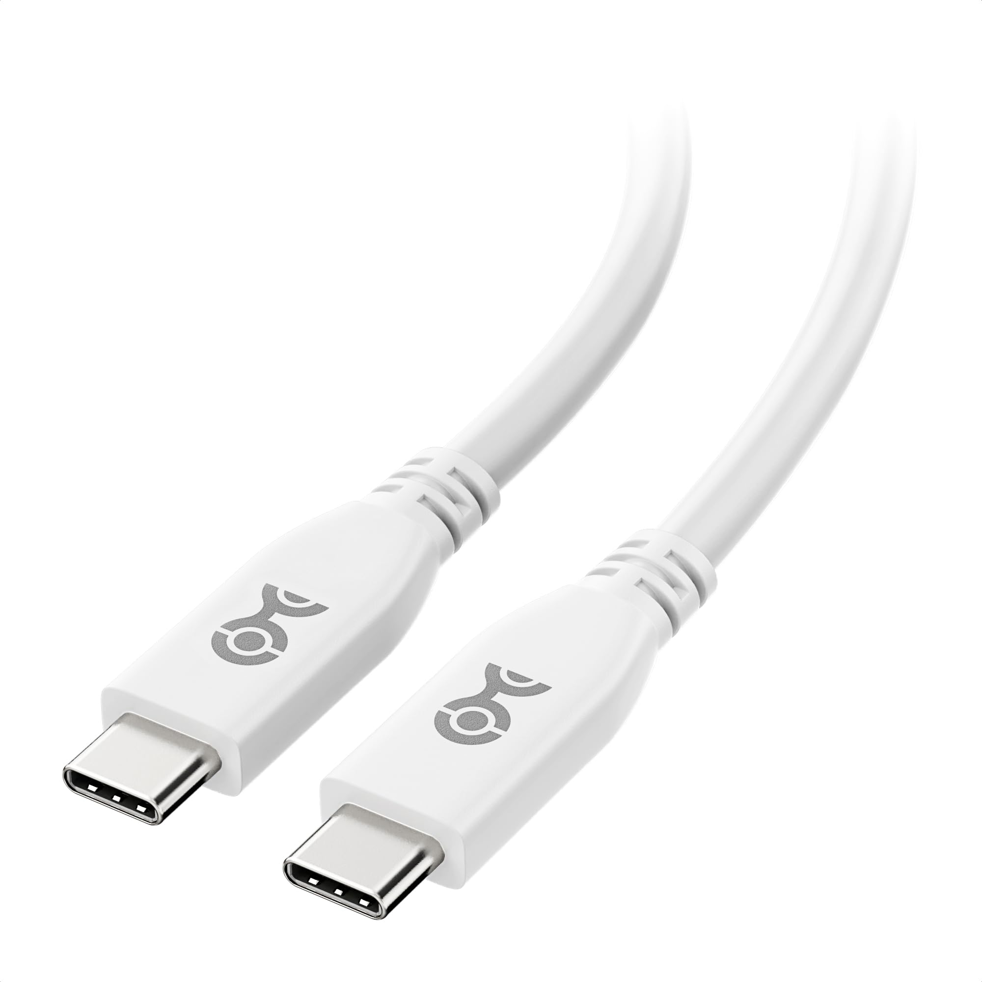 Cable Matters 40Gbps ショートUSB4 ケーブル 0.3m、[8K 60Hz / 4K 240Hz ビデオ・240W充電・40Gbpsデータ] USB 4 / USBC ケーブル、Thunderbolt 4 / MacBook/XPS/Surface Pro対応、ホワイト