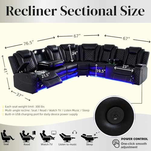 Breathing Leather Power Recliner Set