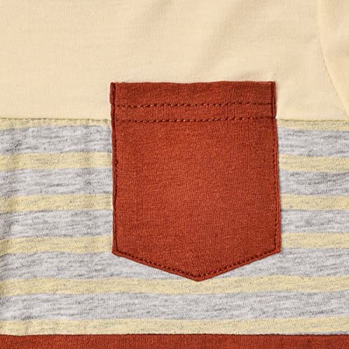 Image of FOCUTEBB Toddler Boy Clothes Summer Patchwork T-Shirt Shorts 2Pc Set 12M-5T | Soft Cotton Short Sleeve Set, Patchwork Design, Comfy Elastic Waist with Pocket, Toddler Boy Summer Casual Daily Wear