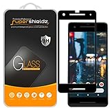 [2-Pack] Supershieldz for Google Pixel 2 Tempered Glass Screen Protector, [Full Screen Coverage] Anti-Scratch, Bubble Free, Lifetime Replacement Warranty (Black)