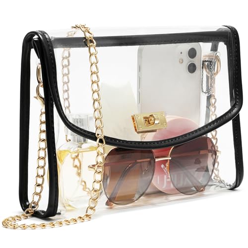 Sac transparent approuvé par les stades avec bandoulière robuste et design étanche