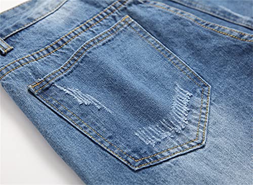 Jeans holgados para hombre con agujeros estilo biker miniatura 3