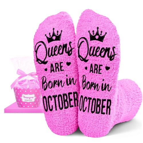 Image of HAPPYPOP Birthday Gifts Ideas for Women - January February March Birthday Socks in Pink