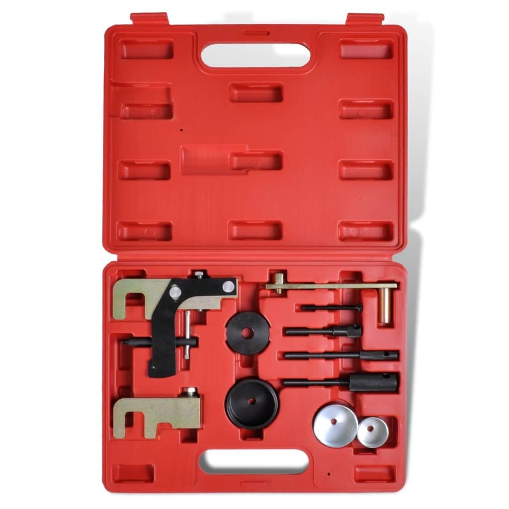 vidaXL Set di bloccaggio della fasatura, strumento di bloccaggio della fasatura dell'albero a camme per la regolazione della rimozione, set di strumenti di bloccaggio della fasatura del motore per