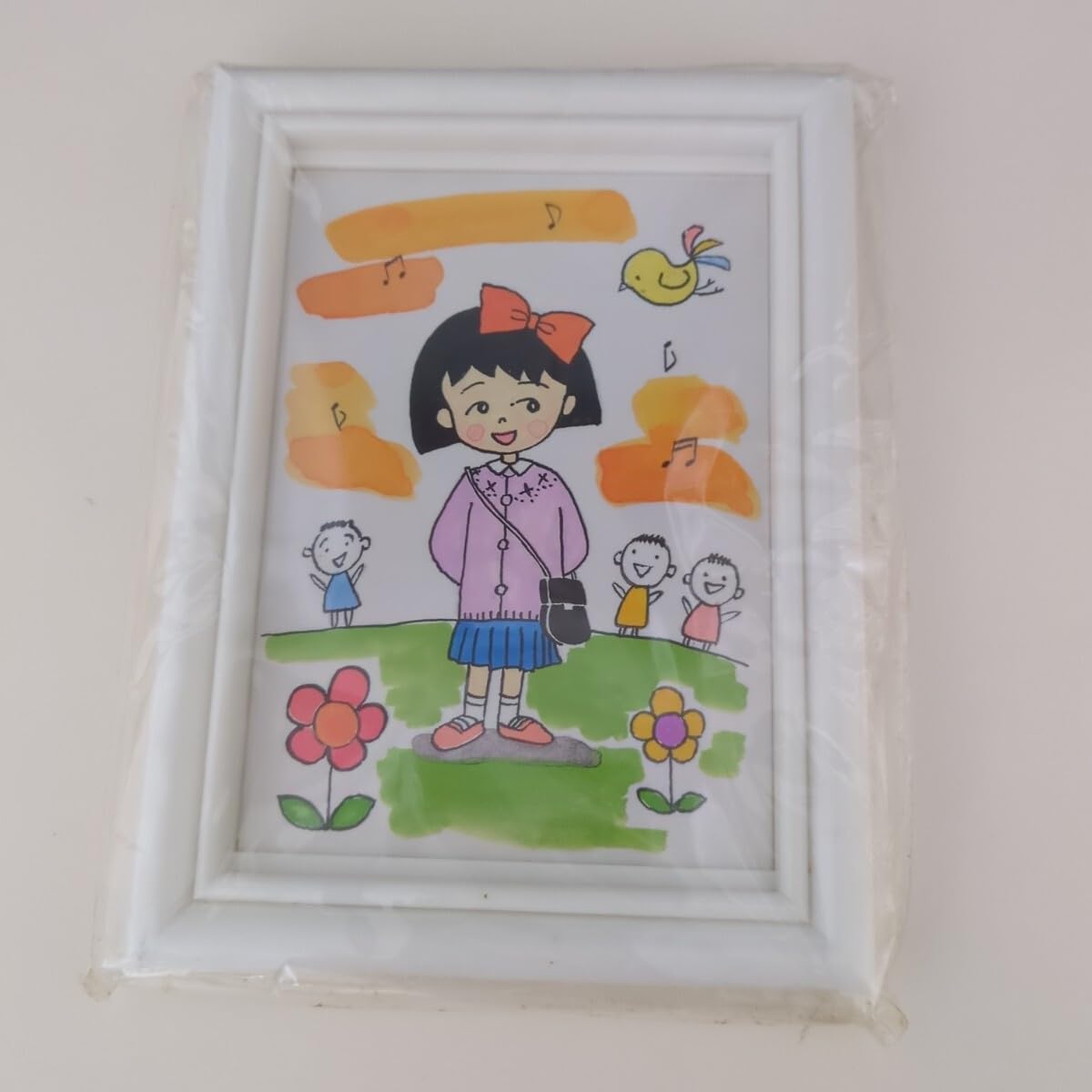 可愛い ちびまる子ちゃん フォトフレーム 木製 写真立て 額 ちびまる子 置物 可愛い ちびまる子ちゃん フォトフレーム 木製 写真立て 額 ちび