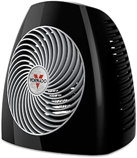 Vornado MVH Vortex Heater with 3 Heat Settings, Adjustable Thermostat, Tip-Over Protection, Auto Safety Shut-Off System, Whole Room, Black