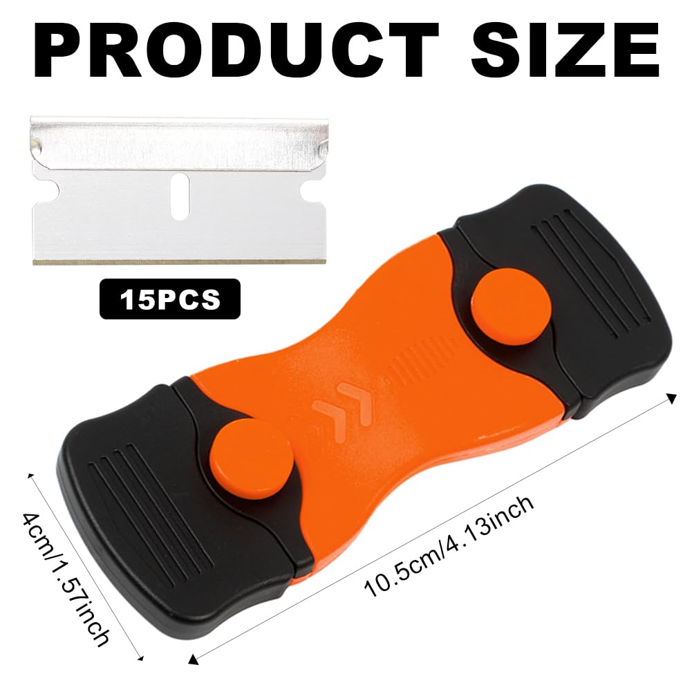 LEBKFT Double-Edged Scraper Tool with 15 Razor Blades - Image 2